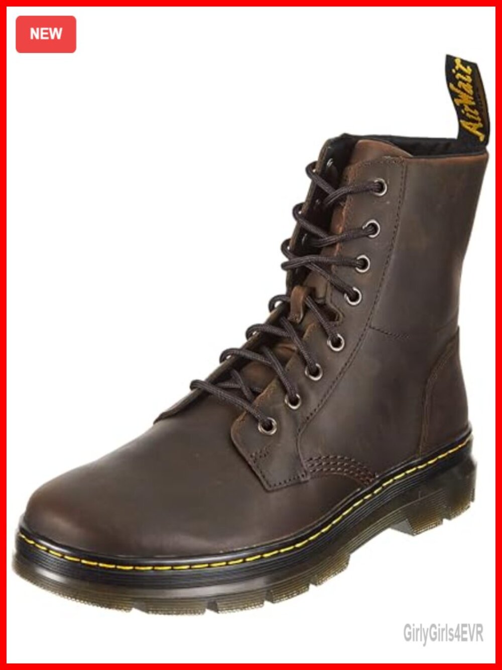 Dr. Martens Combs Leather Lace-Up Ankle Boots